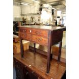A 19th century oak low boy with three drawers