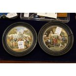 Two framed pot lids