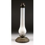 A white opaque glass lamp base