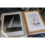 GORDON RUSHMER, Thames Barges, Print, Signed in Red, No. 65/850, Image 12.5ins x 9.5ins, and