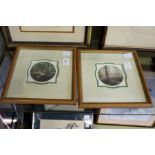 STEVEN TOWNSEND A small pair of circular colour prints, woodland scenes. Signed in Pencil, No. 172/