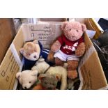 Box of cuddly toys