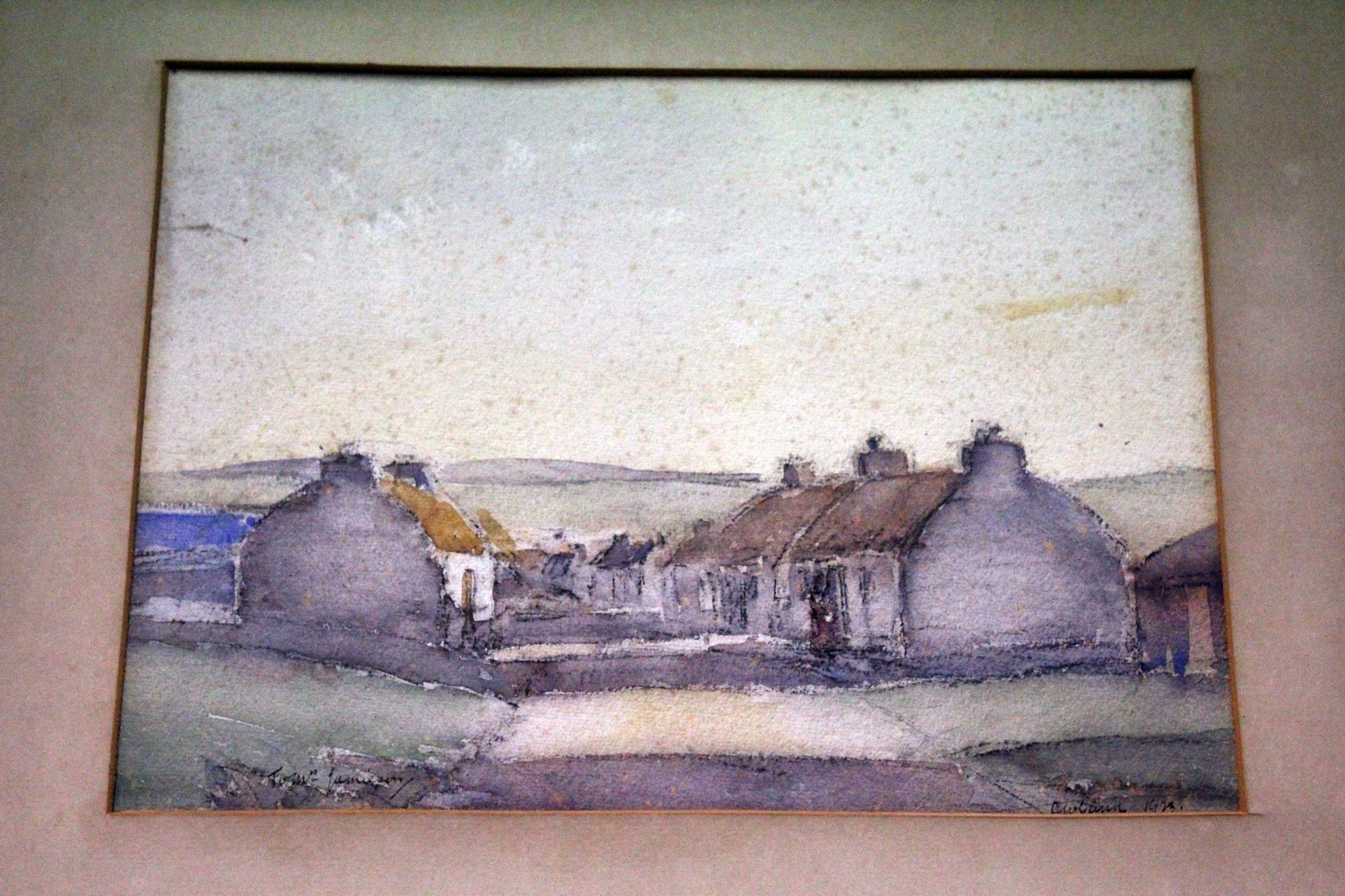 D W Gunn Outskirts of a village watercolour - Image 2 of 2