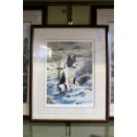 STEVEN TOWNSEND "TAKE FIVE". Limited edition colour print of a border collie. Signed in Pencil,