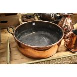 A good large copper preserve pan