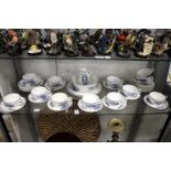 Royal Worcester part tea service decorated with blue floral sprays