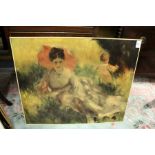 After Renoir mother and child colour print