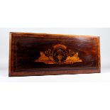 Victorian inlaid rosewood music box case (no movement)