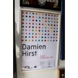 A Damien Hirst poster from Tate modern exhibition 2012 framed and glazed