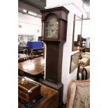 A 19th century oak eight day longcase clock