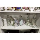 A group of Ladro figurines etc