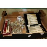 Various plated flatware
