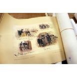 A group of lithographs depicting Eton unframed
