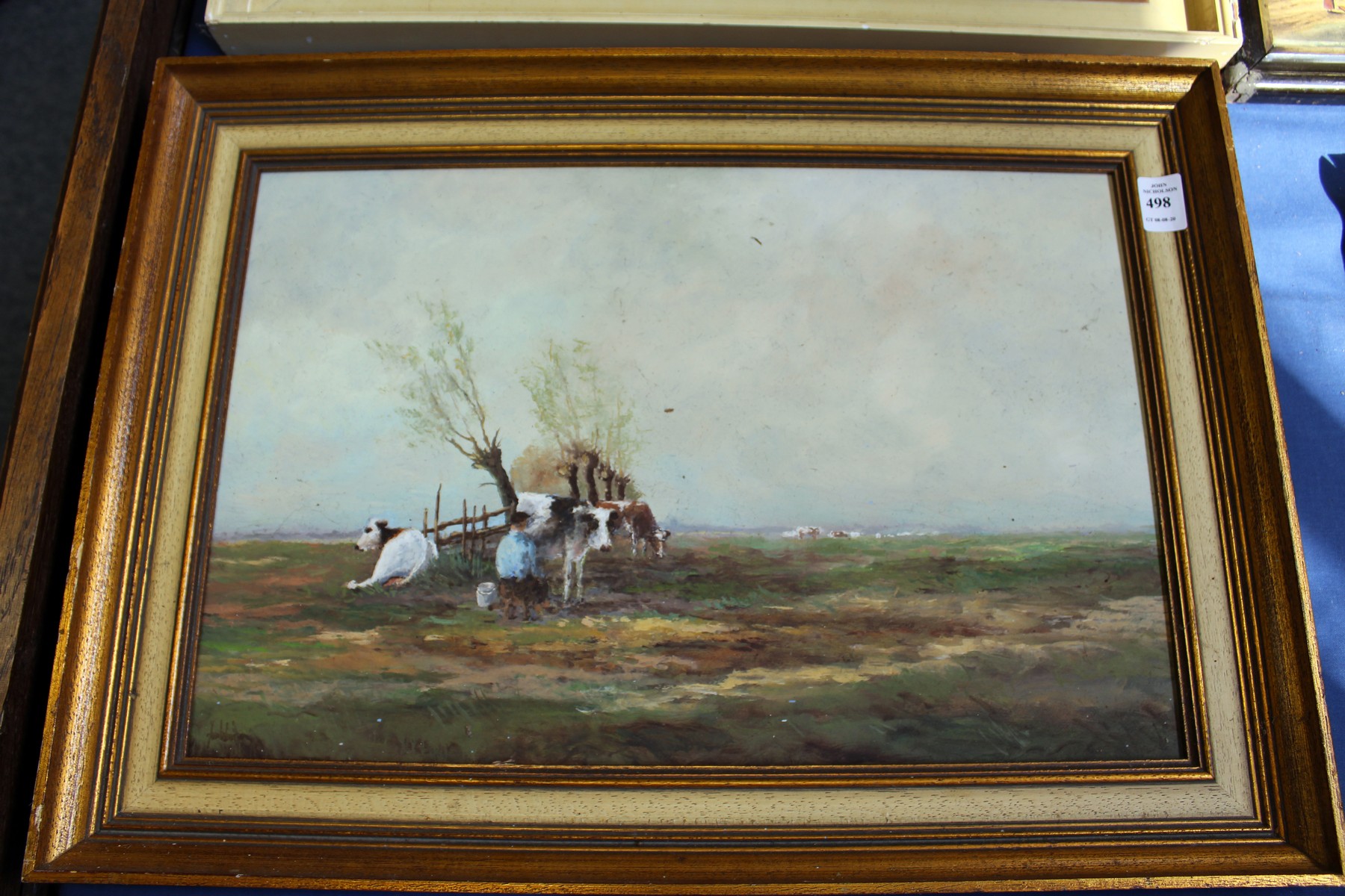 Milk and cattle oil on board