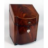 A George III mahogany stationery box