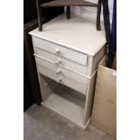 A painted pedestal chest