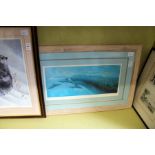 IAN COLEMAN "DOLPHINS". Colour Print. Signed in Pencil, No. 19/360. Image 7ins x 17ins.