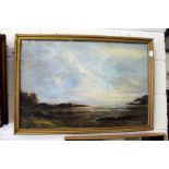 Coastal landscape oil on canvas