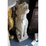 A large reconstituted stone gargoyle figural fountain