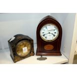 Two mantel clocks