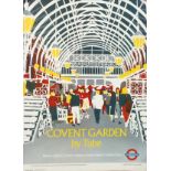 London Underground Posters. Three Laminated Posters, 'Take the Tube to the Market', 30" x 20", '