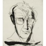 Brett Whiteley (1939-1992) Australian. An Unsigned Engraving of Peter Hughes, 9" x 8".