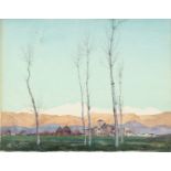 Albert Moulton Foweraker (1873-1942) British. A View Near Almeria, Spain, with Mountains beyond,
