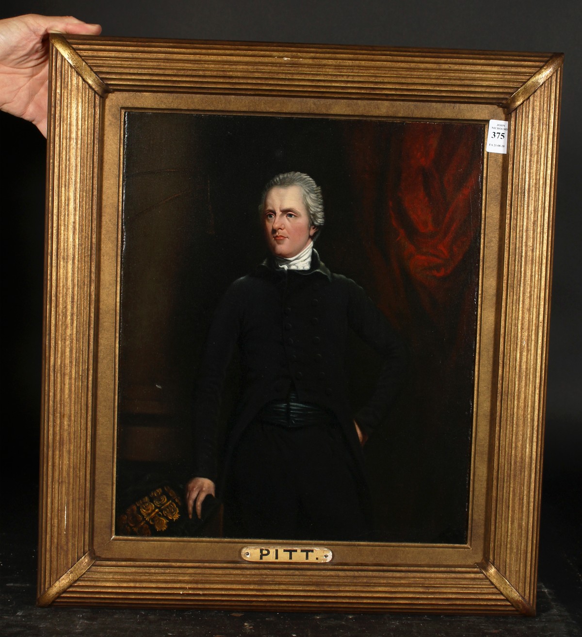 After Hoppner, English School, 19th Century. A Portrait of William Pitt, 16" x 14". - Image 2 of 3