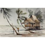 A Collection of South-East Asian Watercolours by Soewardja, Hassan Beng, Zain and Abdullah. The