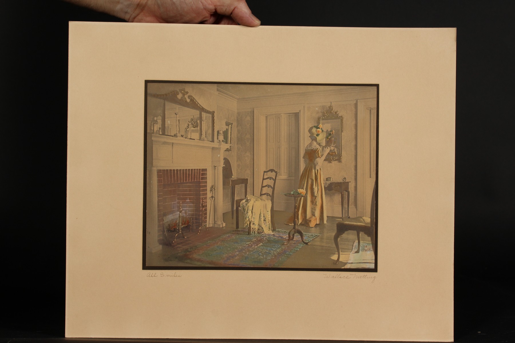Wallace Nutting. Interior Scenes, Tinted Prints, Signed in Ink, (3) Unframed. - Image 4 of 4