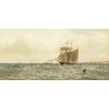 William Thomas Nicholas Boyce (1858-1911) British. 'Off the River Tyne', a Shipping Scene,