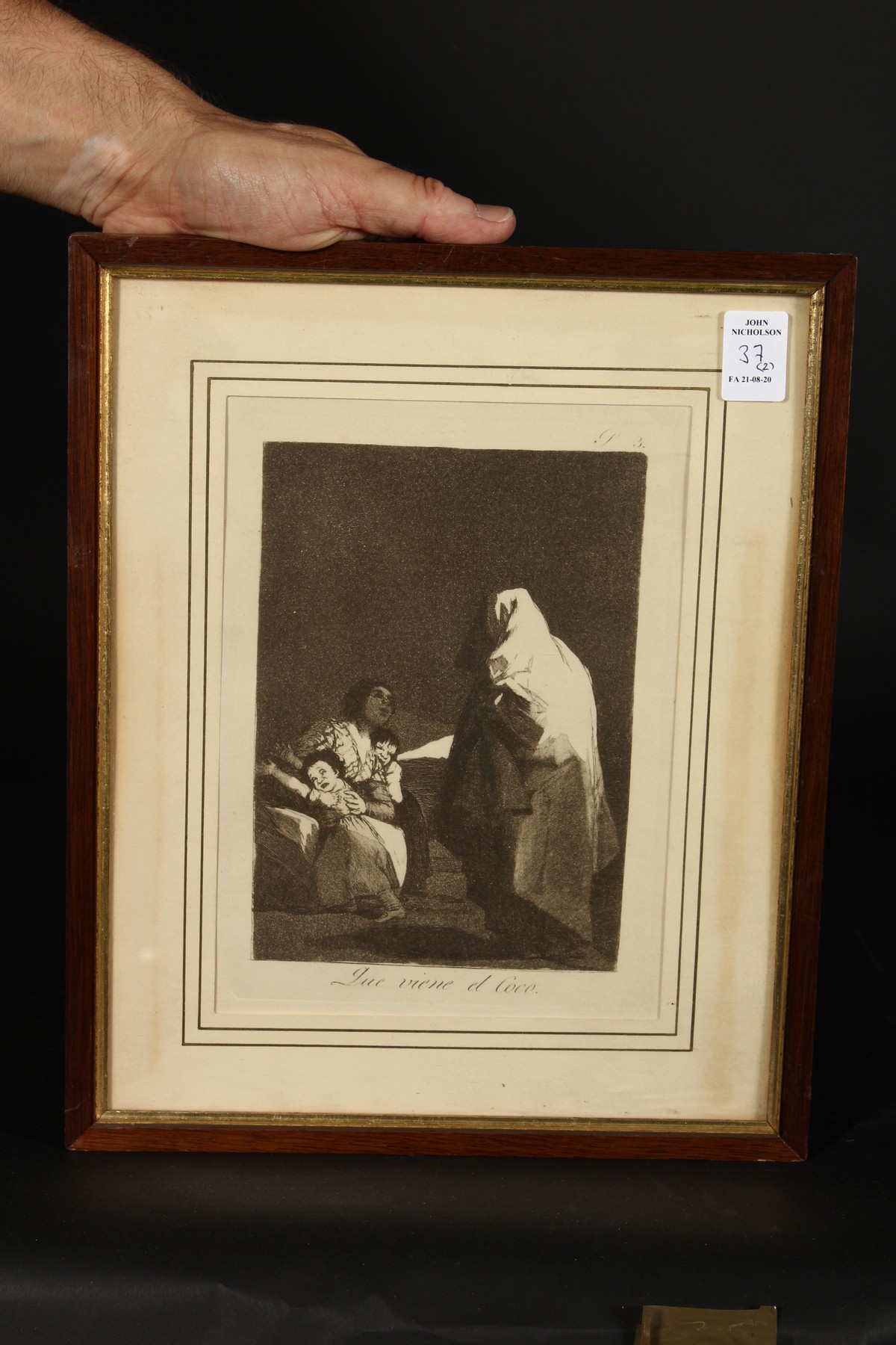 After Francisco Goya (1746-1828). 'Las Rinde el Sueno' and 'Que Viene el Coco', a Pair of Prints, - Image 3 of 3