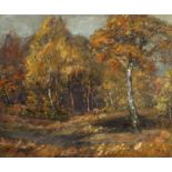 Joseph Frederick Percy Rendell (1872-1955) British. A Wooded Landscape in Autumn, Oil on Panel,