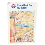 London Underground Posters. Four Unframed Posters, 'Shopping by Tube and Bus', 40" x 25", and 'The