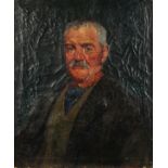 Flanagan, Circa 1900. Portrait of a Man, Oil on Canvas, Signed, 24" x 20".