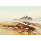 John Shapland (1865-1929) British. A View of St. Michael's Mount, Watercolour, Signed, 10" x 14".