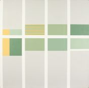 Nevina, Circa 1997. Abstract Composition with Squares, a Pair, Oil on Canvas, Signed Verso, 36