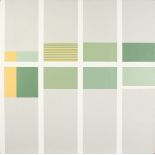 Nevina, Circa 1997. Abstract Composition with Squares, a Pair, Oil on Canvas, Signed Verso, 36" x