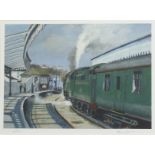 Stanley James. A Pair of Artist Proof Prints of Moving Trains, 16" x 20" and 12" x 16", (2).