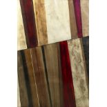 Linda Kall (20th Century) American. An Untitled Abstract with Gold, Silver, Black and Maroon,