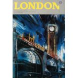 London Tourist Board Celebrated 25 Years of Tourism in London. Six Individual Unframed Posters,