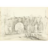 19th Century French School. A Pencil Sketch of the Entrance to the Port of Marseille, Inscribed