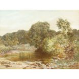 H...E...Keane (fl.1866-86) British. 'The River Erme, Dartmoor, Watercolour, Signed and Dated 1885,