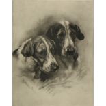 Nora Drummond (1862-1949). A Pair of Artist Proof Prints each featuring a Pair of Dogs, Signed in