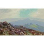 Herbert William Hicks (1880-1944) British. A Moorland View, Watercolour, Signed, 5.5" x 9".