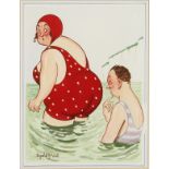 Donald McGill (1875-1962) British. 'Sea Bathing is Good for my Arthritis', 'Well You Ain't Got it