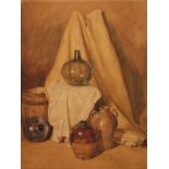 Circle of Peter de Wint. Still Life Arrangement, Watercolour, Unframed, 16.5" x 11".