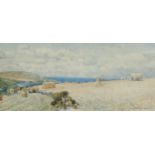 Arthur Foord Hughes (1856-1934). A Coastal Scene, Signed and Dated 1889, Watercolour, 6.5" x 14".