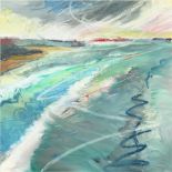 Linda Norris. Three Landscapes of Coastal Scenes, 2 Oil on Paper and 1 Watercolour, all 14" x