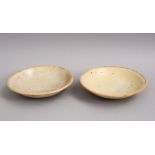 A GOOD PAIR OF EARLY CHINESE POTTERY BOWLS, 13 cm diameter